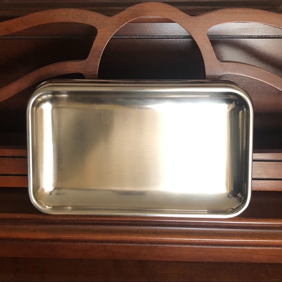 Modern Brushed Stainless Organization Bathroom Tray - Picture 6 of 10